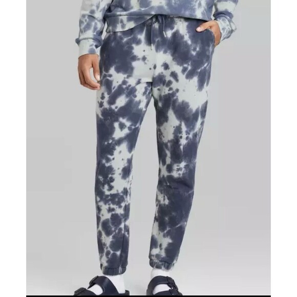 NEW Original Use Men's Knit Joggers Del Rio Blue Tie Dye Size Small - Picture 1 of 2